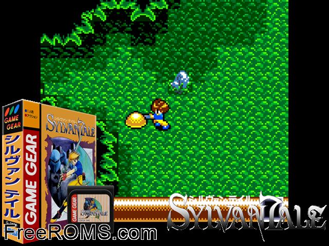 Sylvan Tale Jap Game Gear game showing 3D box cover and gameplay screenshot